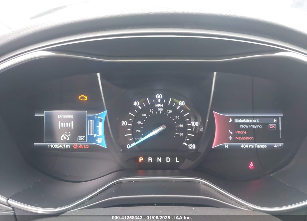 2015 FORD FUSION ENERGI TITANIUM VIN: 3FA6P0SUXFR307616