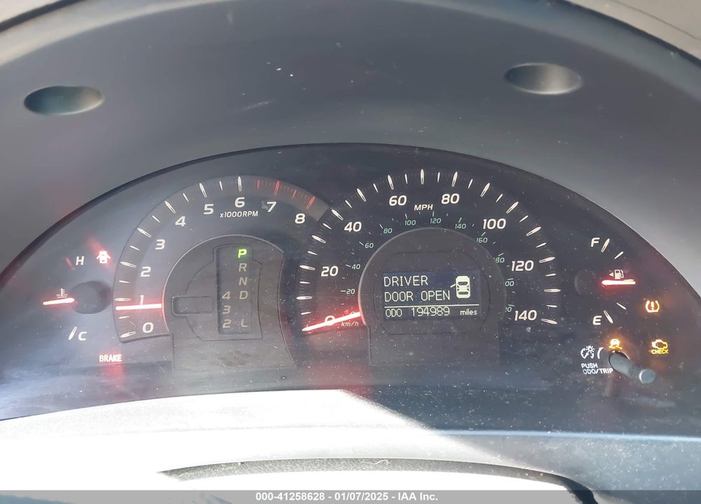 2007 TOYOTA CAMRY XLE VIN: JTNBE46KX73103134