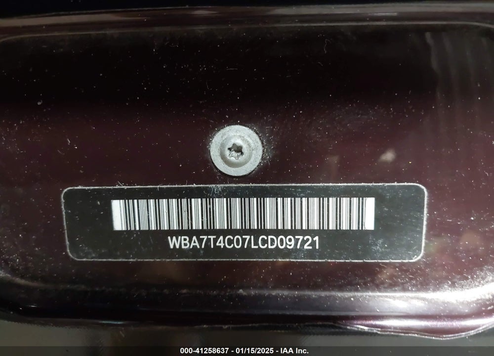 2020 BMW 740I VIN: WBA7T4C07LCD09721