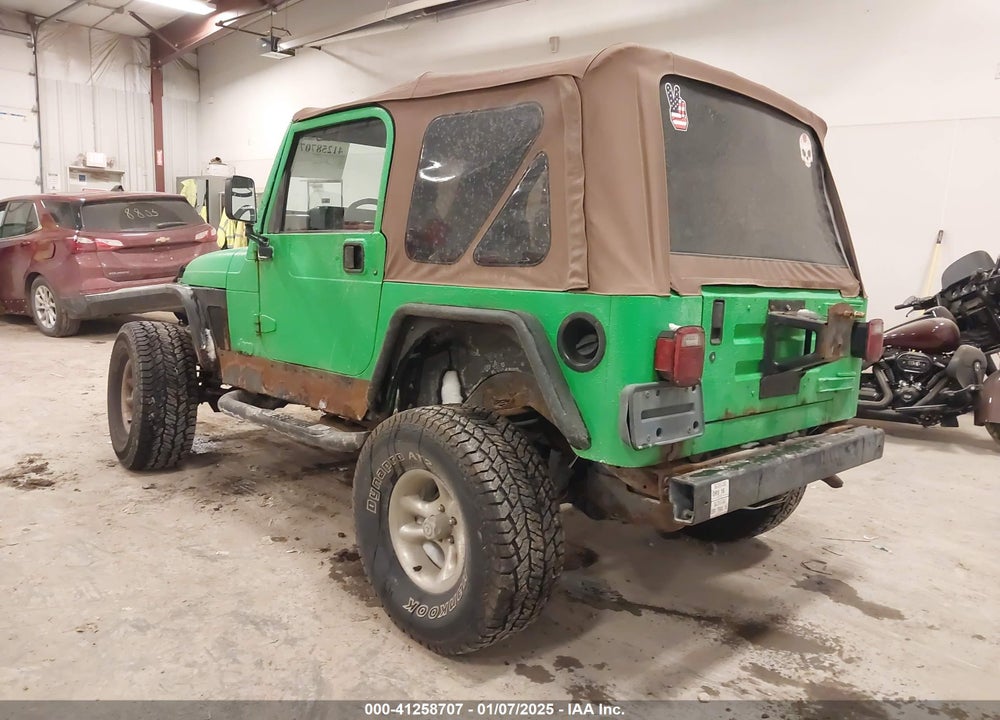 2002 JEEP WRANGLER X VIN: 1J4FA39S92P772403