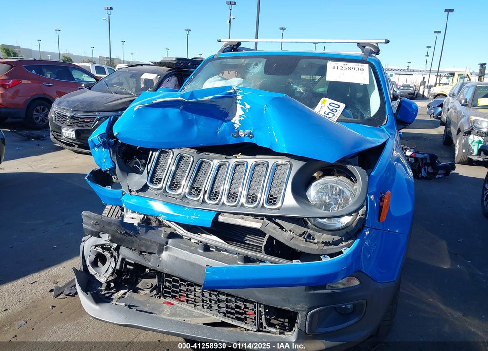 2015 JEEP RENEGADE LATITUDE VIN: ZACCJBBT0FPB62201