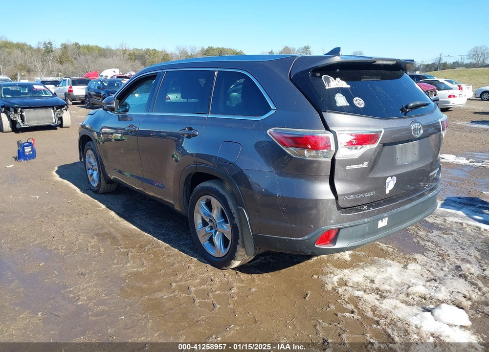 2016 TOYOTA HIGHLANDER LIMITED V6 VIN: 5TDDKRFH2GS246780