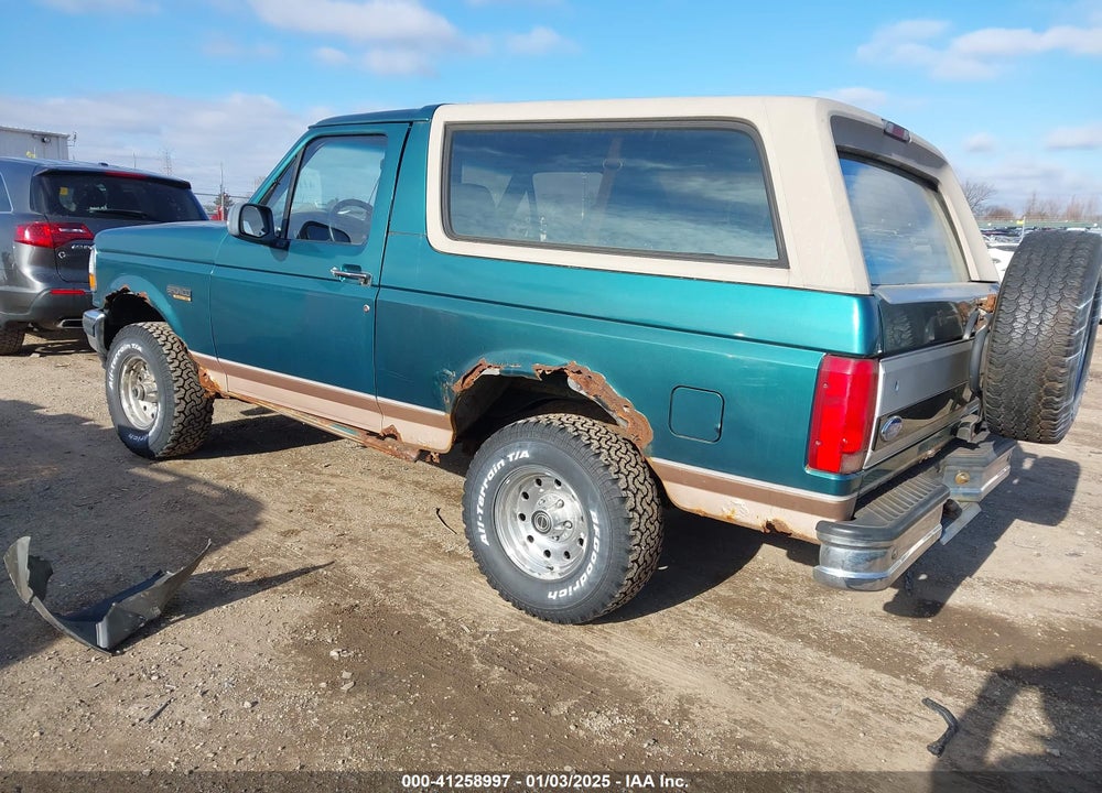 1996 FORD BRONCO U100 VIN: 1FMEU15HXTLB09479
