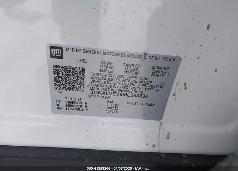 2021 GMC TERRAIN AWD SLT VIN: 3GKALVEV9ML393832