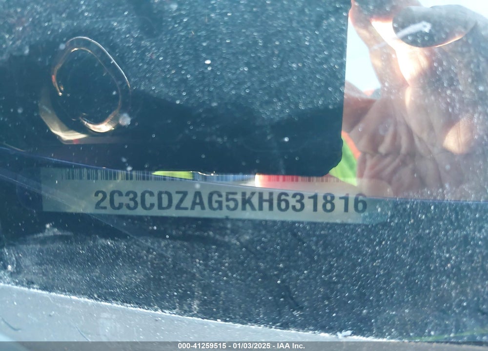 2019 DODGE CHALLENGER VIN: 2C3CDZAG5KH631816
