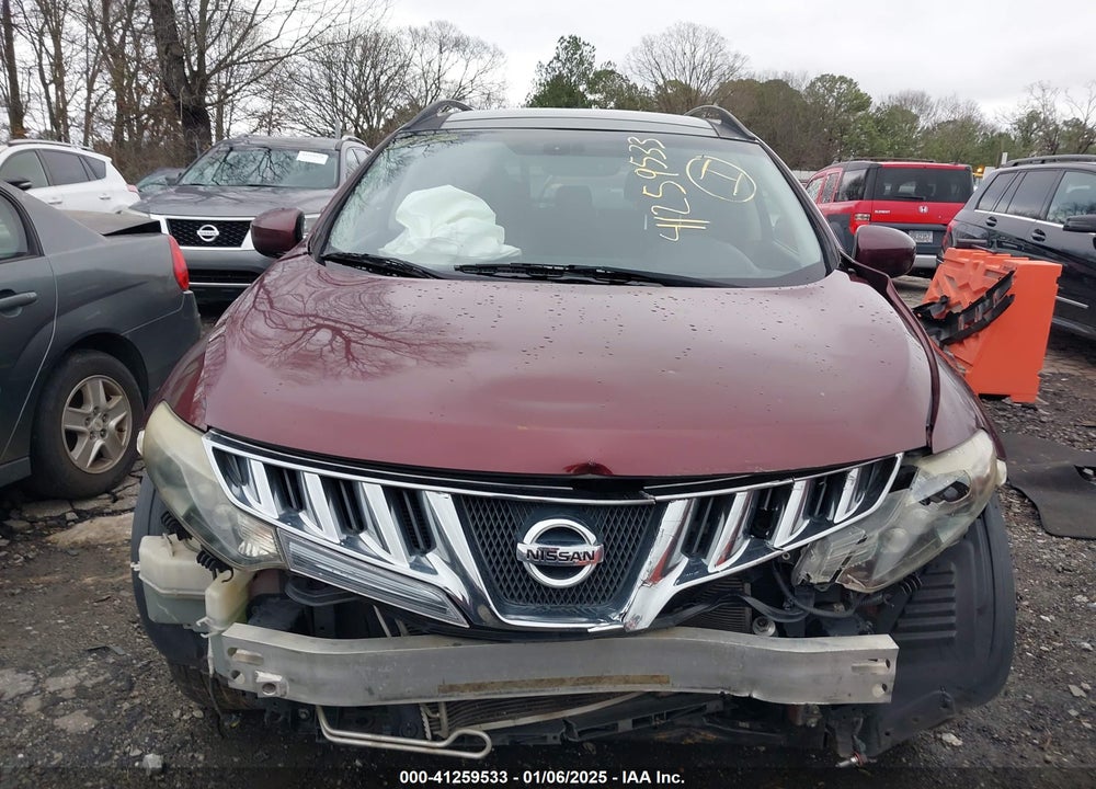 2009 NISSAN MURANO SL VIN: JN8AZ18UX9W008239