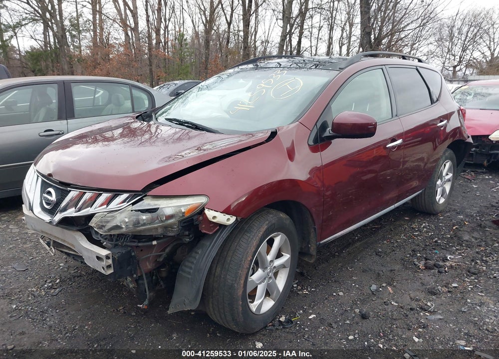 2009 NISSAN MURANO SL VIN: JN8AZ18UX9W008239