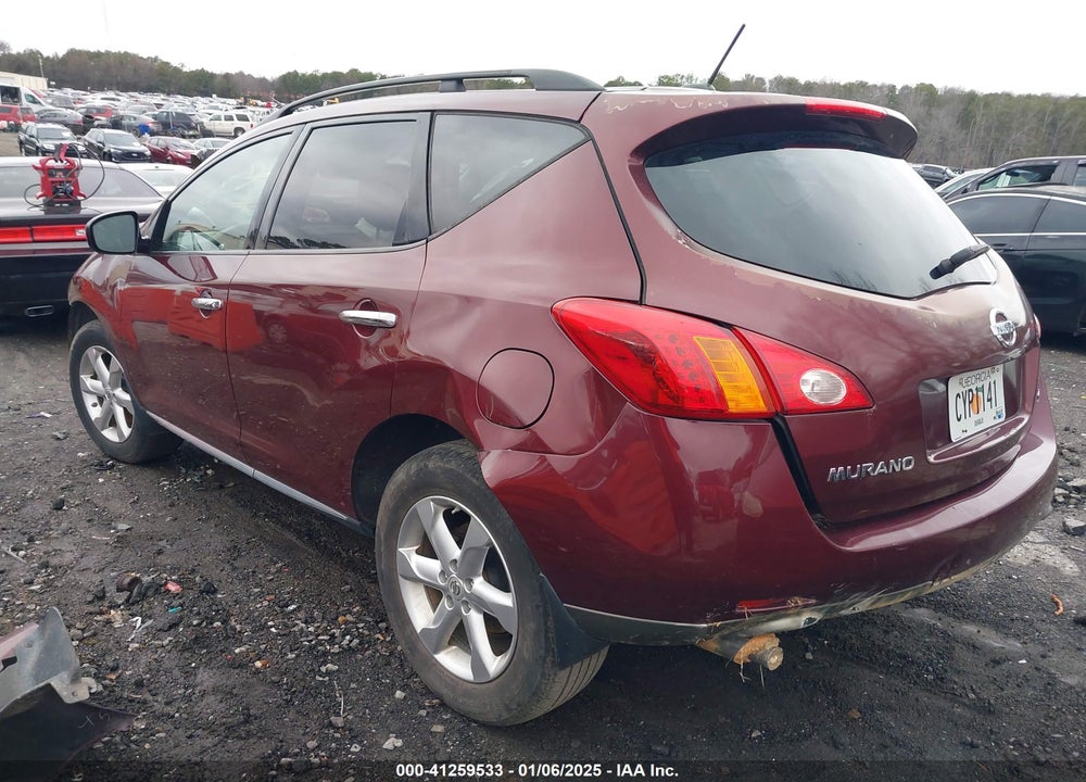 2009 NISSAN MURANO SL VIN: JN8AZ18UX9W008239