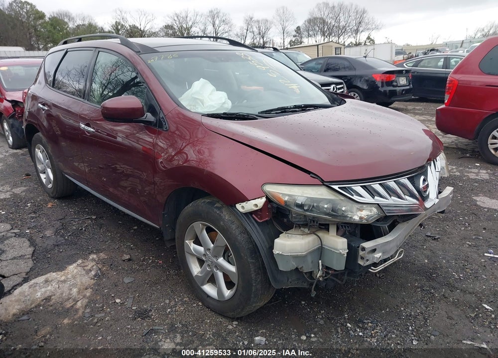 2009 NISSAN MURANO SL VIN: JN8AZ18UX9W008239