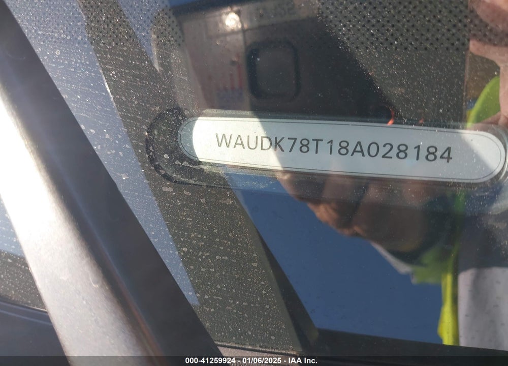 2008 AUDI A5 VIN: WAUDK78T18A028184