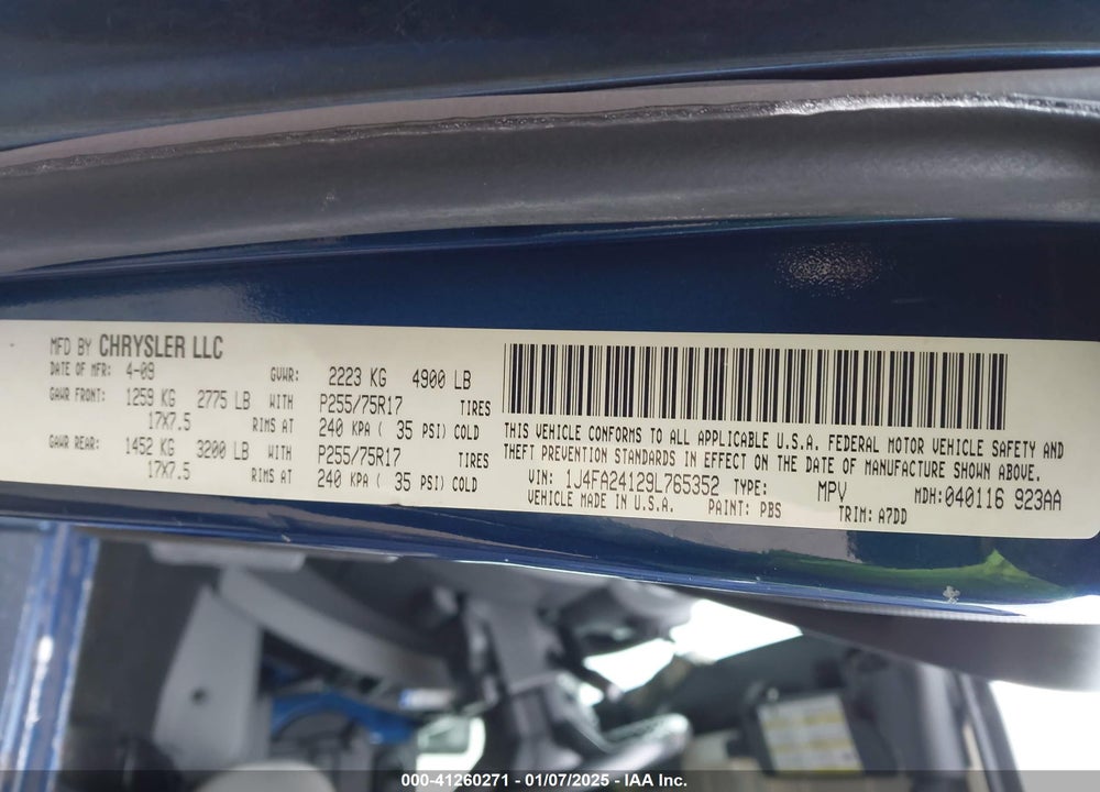 2009 JEEP WRANGLER X VIN: 1J4FA24129L765352