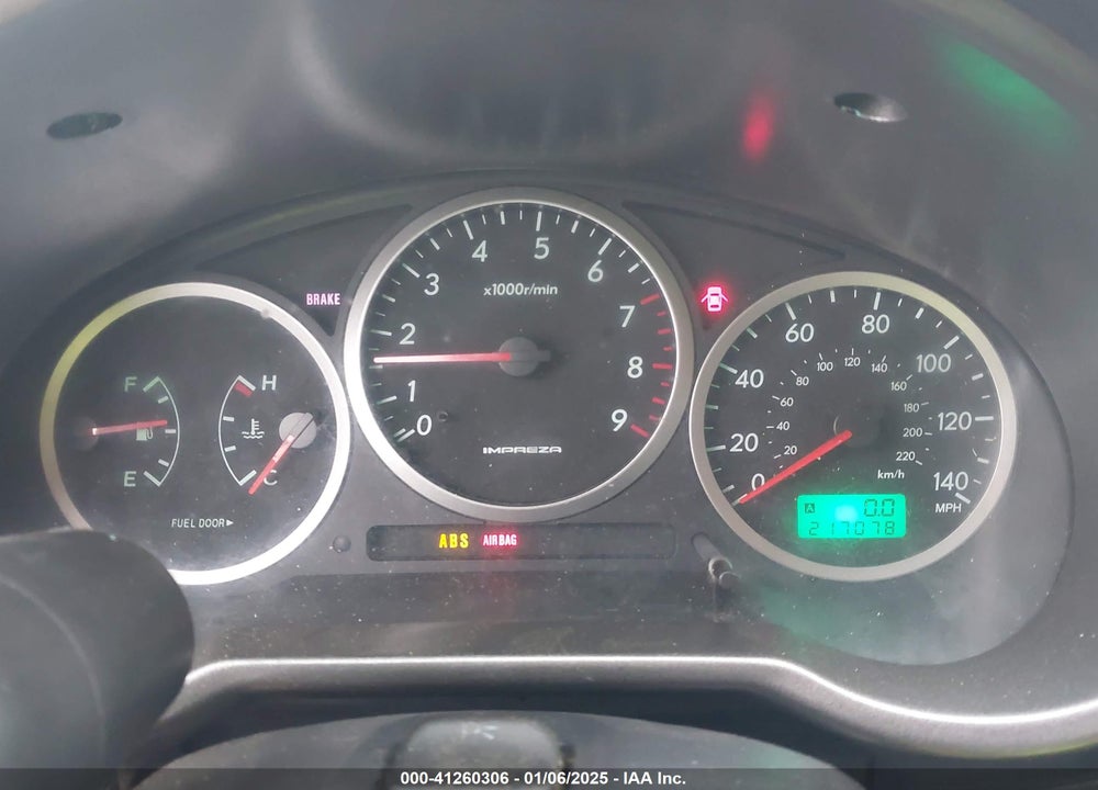 2004 SUBARU IMPREZA WRX VIN: JF1GD29674G505395