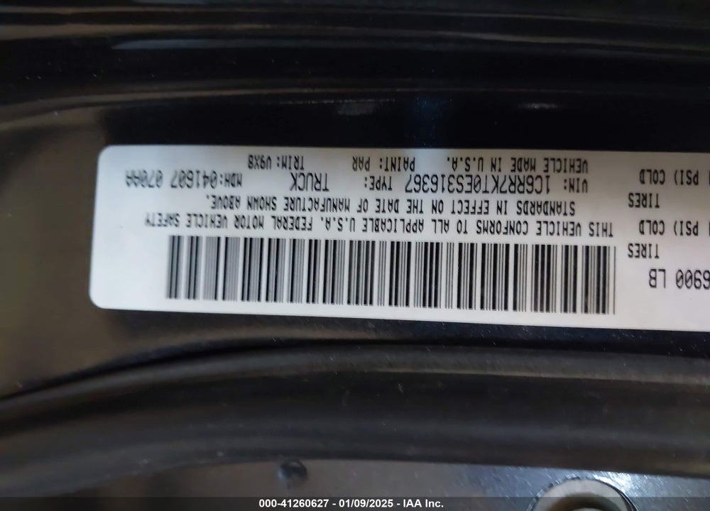 2014 RAM 1500 VIN: 1C6RR7KT0ES316367