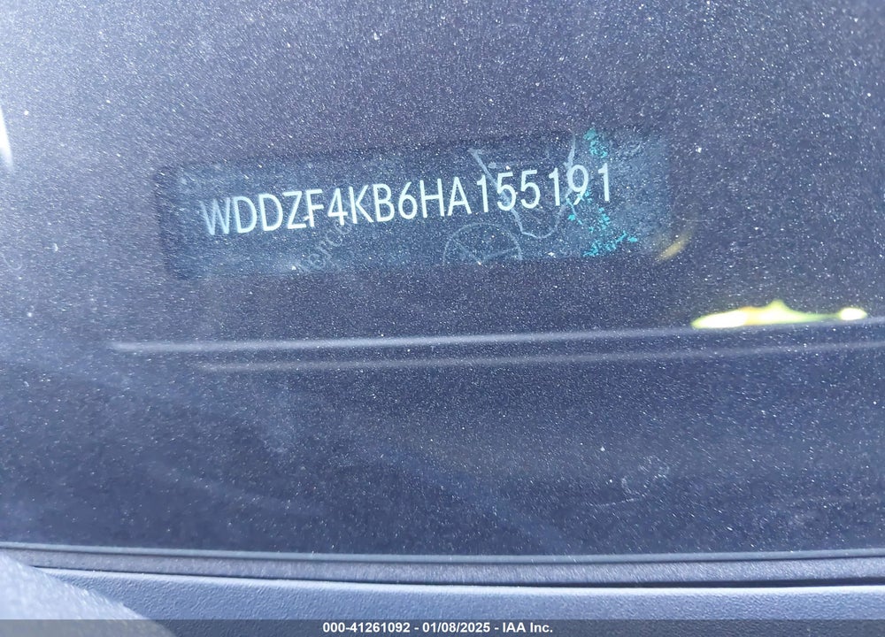 2017 MERCEDES-BENZ E 300 VIN: WDDZF4KB6HA155191