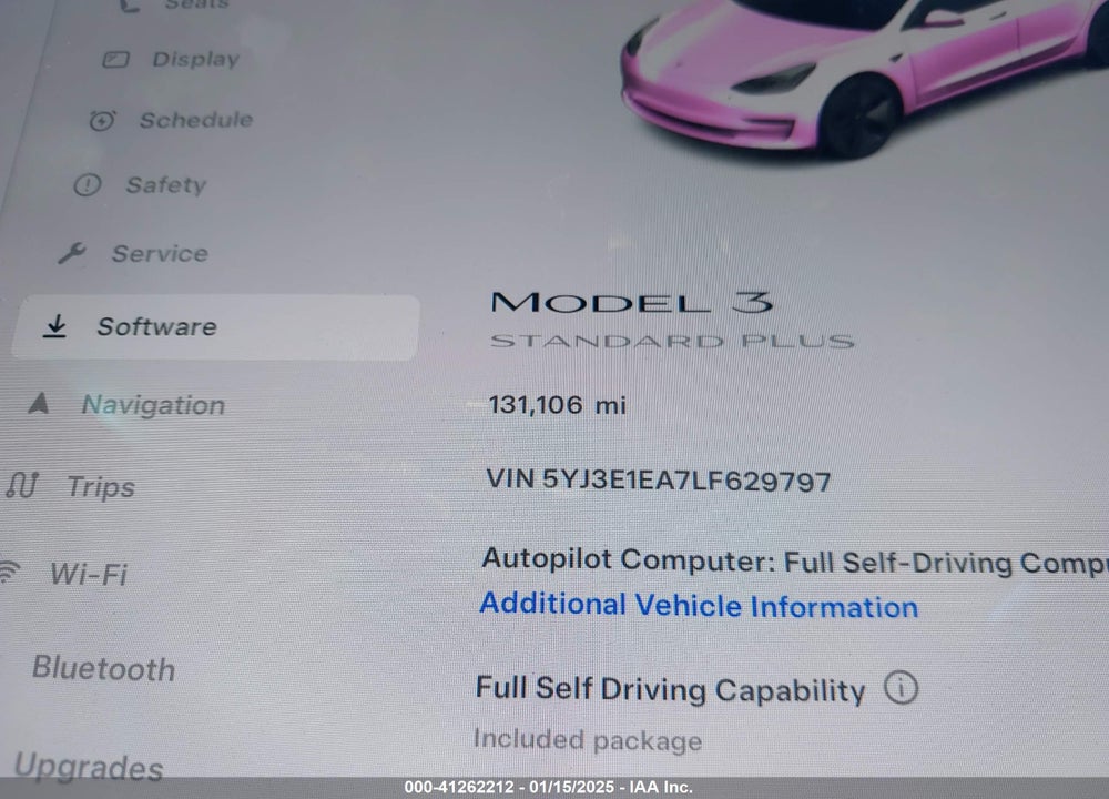 2020 TESLA MODEL 3 VIN: 5YJ3E1EA7LF629797