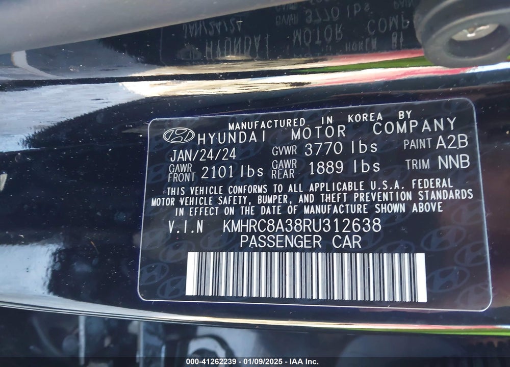 2024 HYUNDAI VENUE VIN: KMHRC8A38RU312638