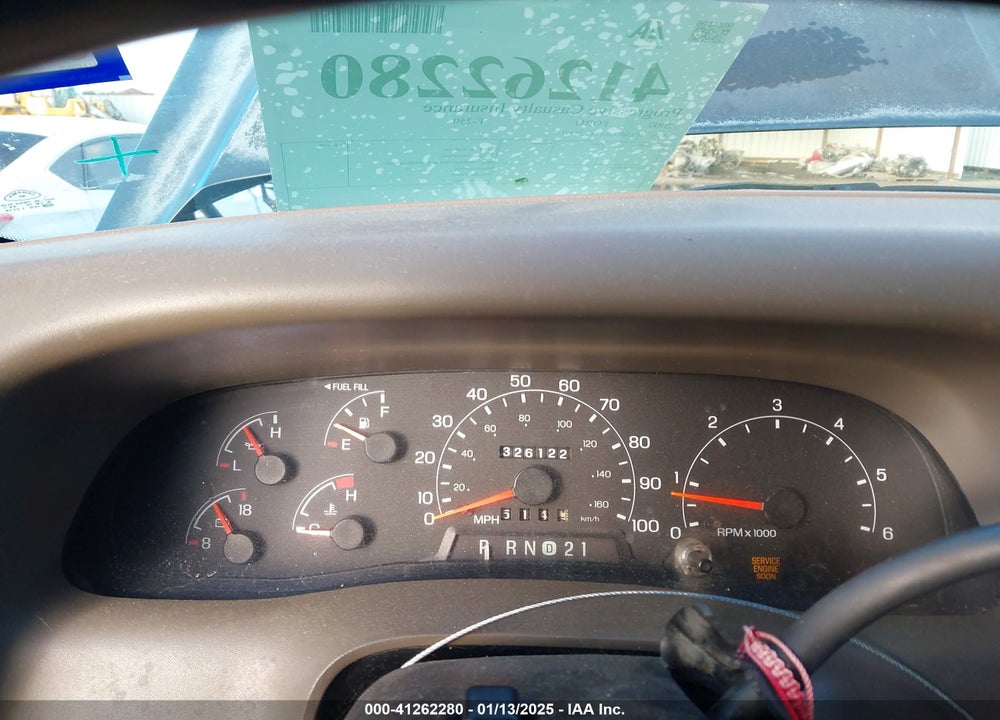 2000 FORD F-250 LARIAT/XL/XLT VIN: 1FTNX20S1YEE37891