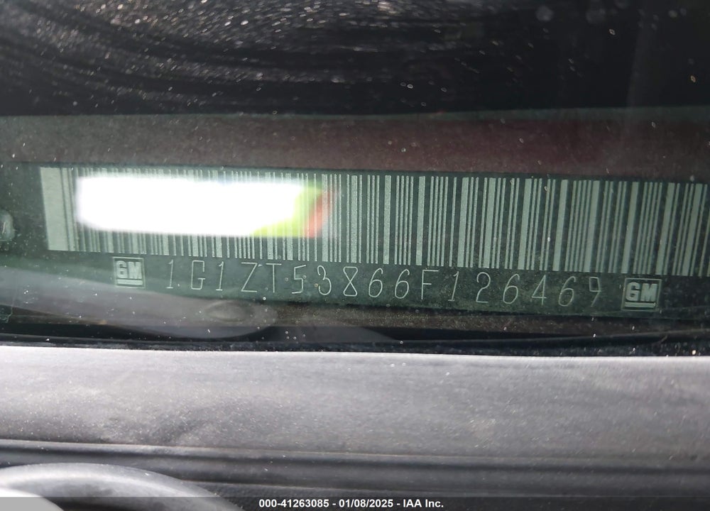 2006 CHEVROLET MALIBU LT VIN: 1G1ZT53866F126469