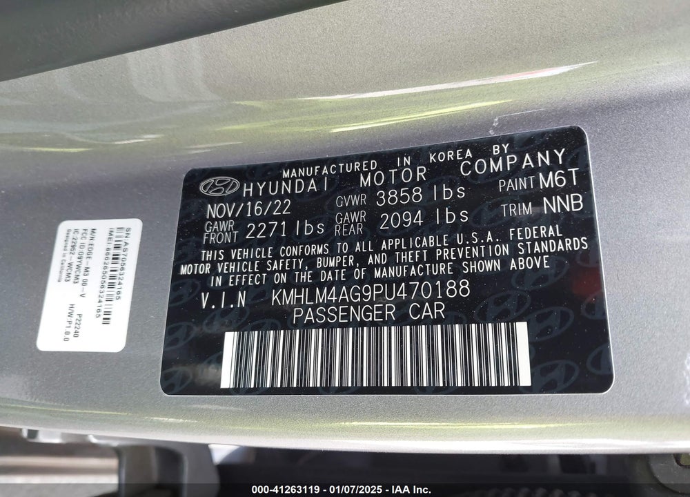 2023 HYUNDAI ELANTRA VIN: KMHLM4AG9PU470188