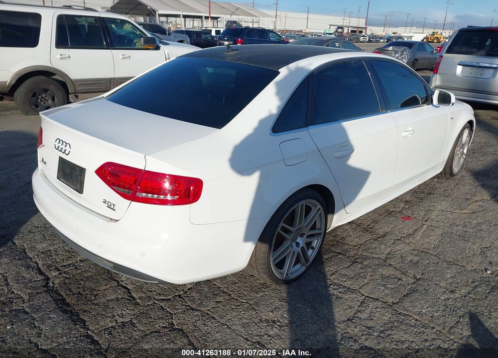 2011 AUDI A4 2.0T PREMIUM VIN: WAUKFAFL9BN048484