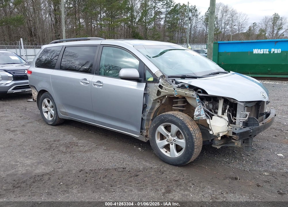 2012 TOYOTA SIENNA LE V6 8 PASSENGER VIN: 5TDKK3DC5CS202245