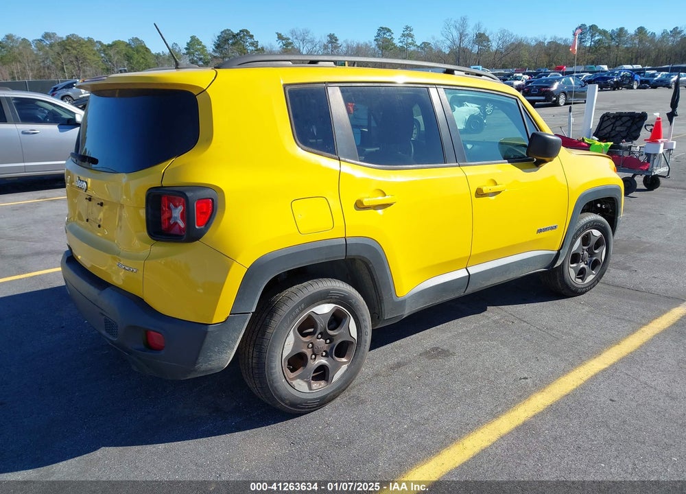 2016 JEEP RENEGADE SPORT VIN: ZACCJBAT7GPD68338