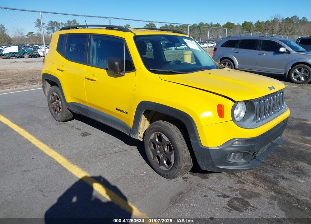 2016 JEEP RENEGADE SPORT VIN: ZACCJBAT7GPD68338