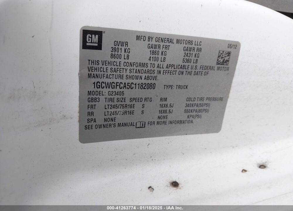 2008 CHEVROLET EXPRESS LS VIN: 1GNHG35KX81223024