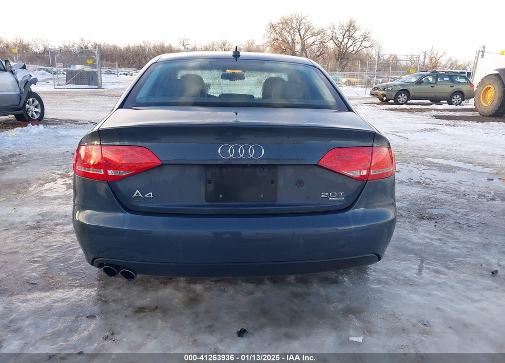 2011 AUDI A4 2.0T PREMIUM VIN: WAUFFAFL7BN029823