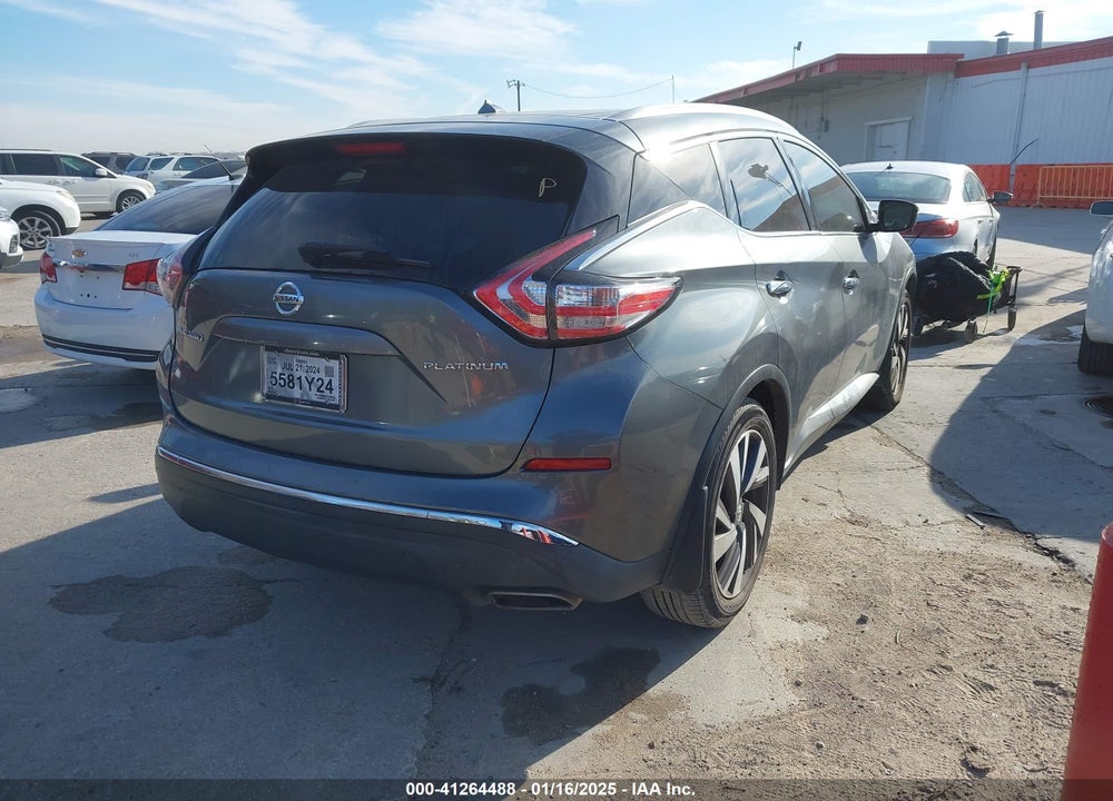 2015 NISSAN MURANO PLATINUM VIN: 5N1AZ2MG6FN249634