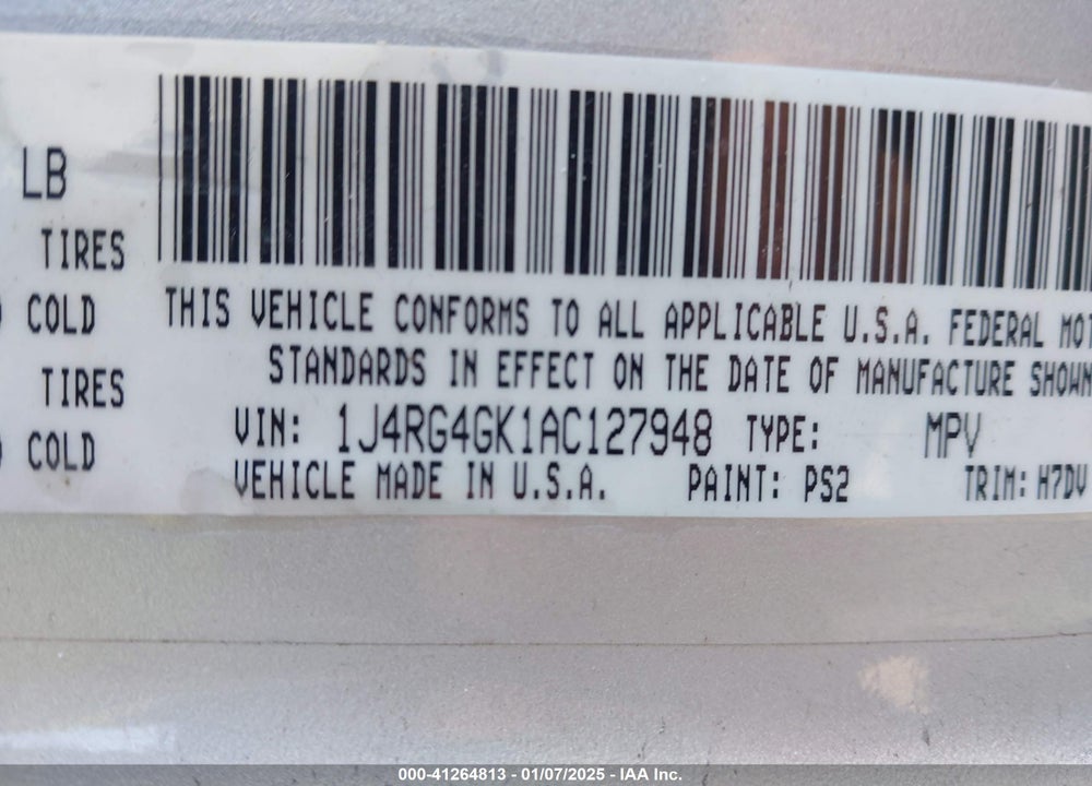 2010 JEEP COMMANDER SPORT VIN: 1J4RG4GK1AC127948