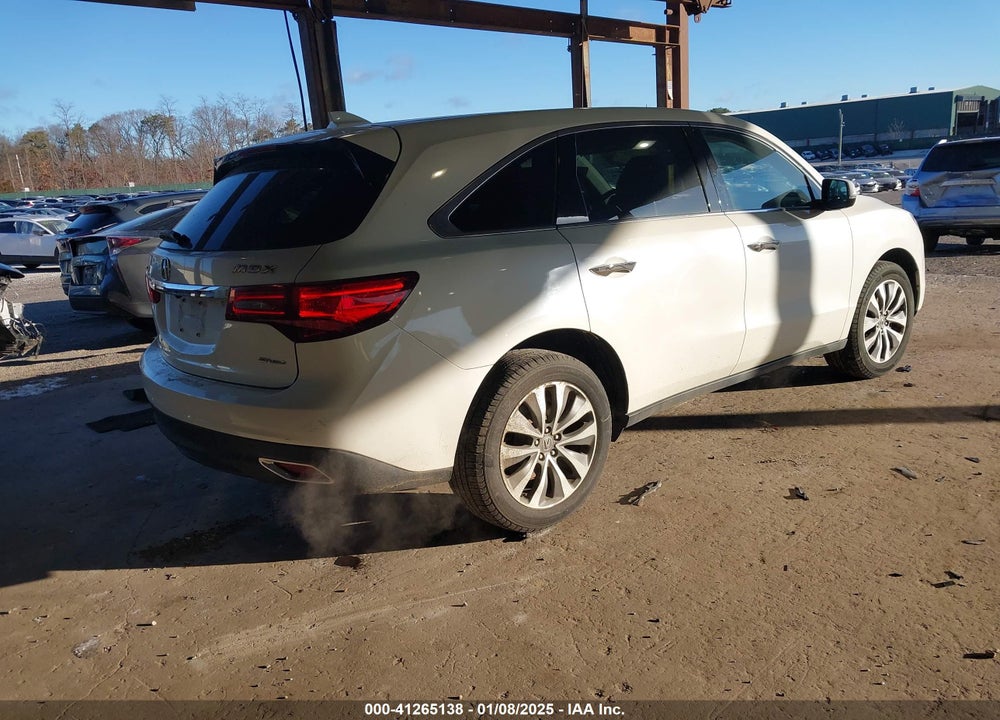 2014 ACURA MDX TECHNOLOGY PACKAGE VIN: 5FRYD4H44EB020684
