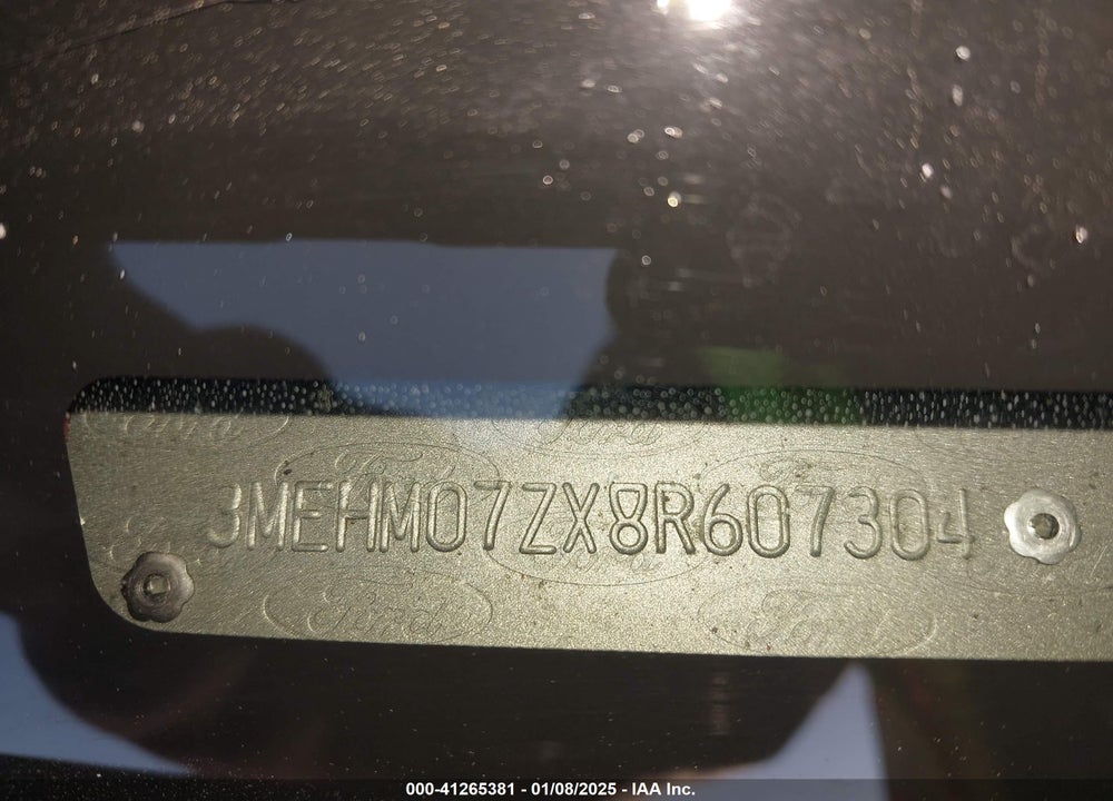 2008 MERCURY MILAN I4 VIN: 3MEHM07ZX8R607304