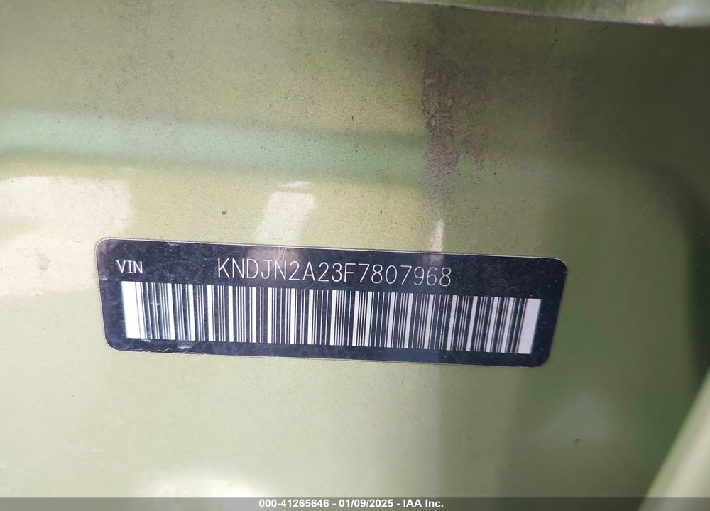 2015 KIA SOUL VIN: KNDJN2A23F7807968