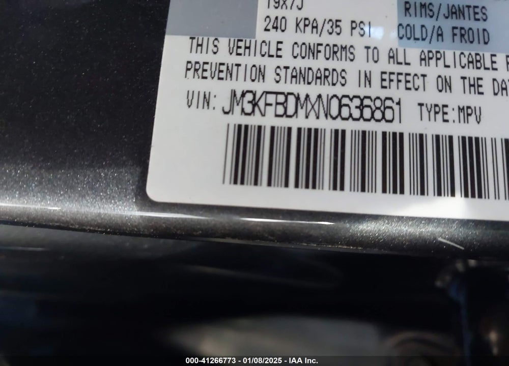 2022 MAZDA CX-5 2.5 S PREMIUM VIN: JM3KFBDMXN0636861