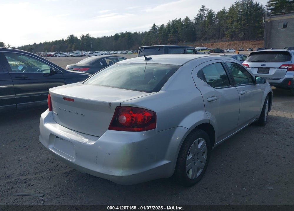 2012 DODGE AVENGER SE VIN: 1C3CDZAB0CN122701