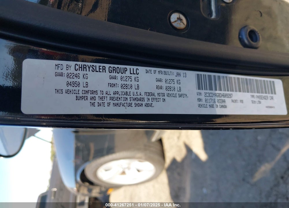2013 DODGE CHALLENGER SXT VIN: 2C3CDYAG8DH609287
