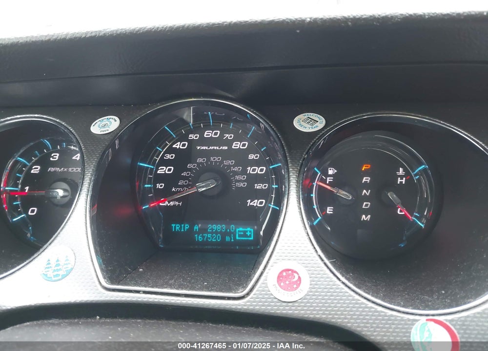 2012 FORD TAURUS SEL VIN: 1FAHP2EW7CG123495