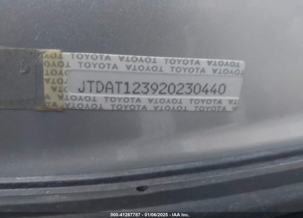 2002 TOYOTA ECHO VIN: JTDAT123920230440