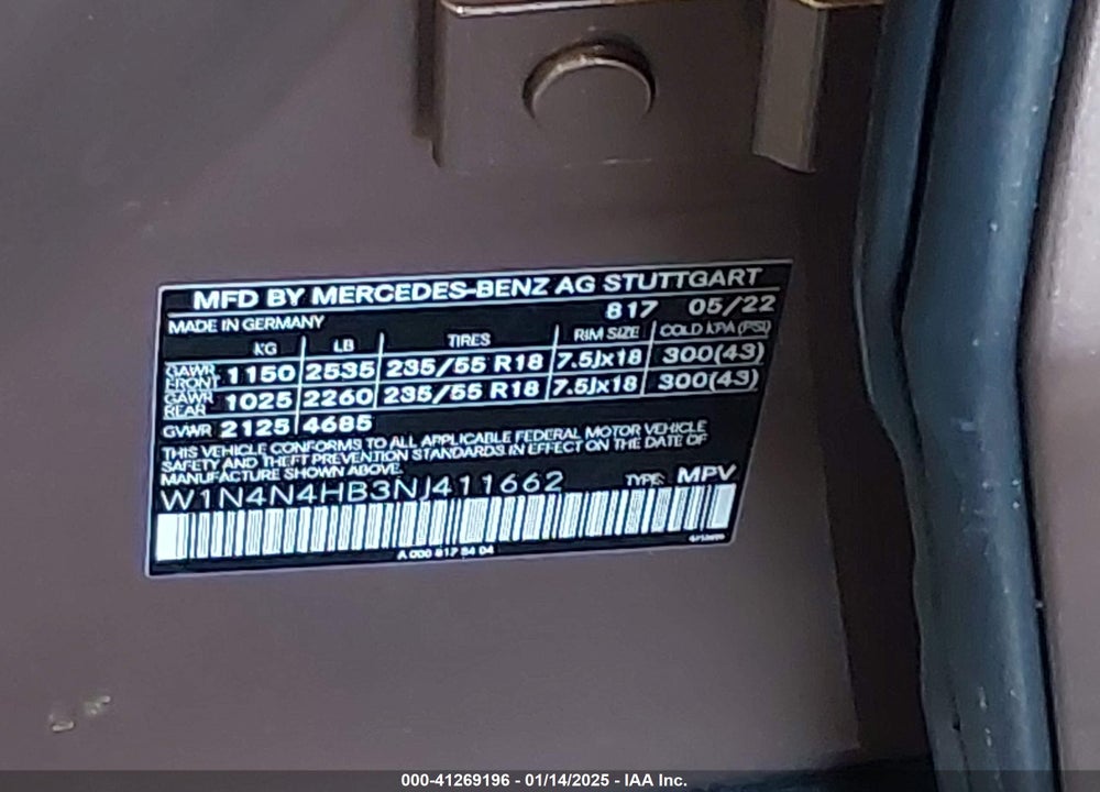 2022 MERCEDES-BENZ GLA 250 4MATIC VIN: W1N4N4HB3NJ411662