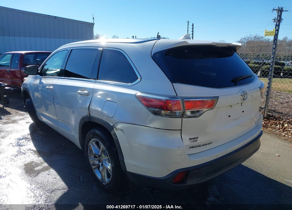 2015 TOYOTA HIGHLANDER LIMITED V6 VIN: 5TDYKRFHXFS085059