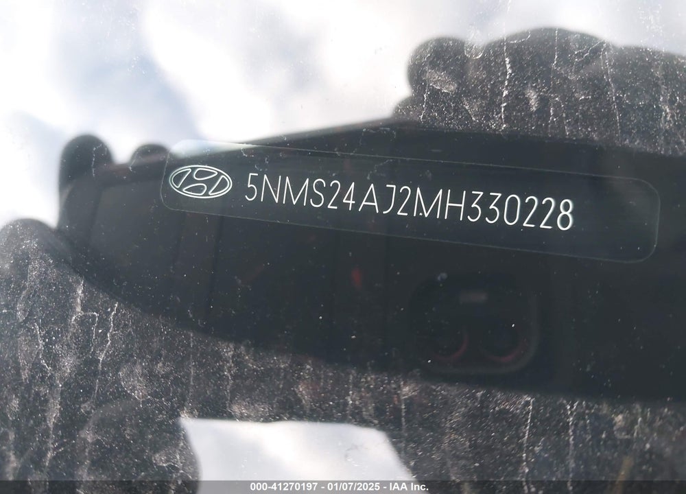 2021 HYUNDAI SANTA FE SEL VIN: 5NMS24AJ2MH330228