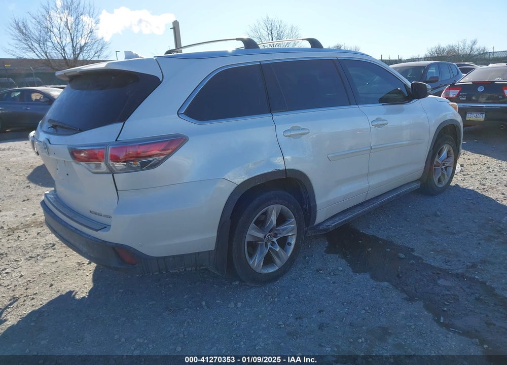 2016 TOYOTA HIGHLANDER LIMITED V6 VIN: 5TDDKRFH9GS262166