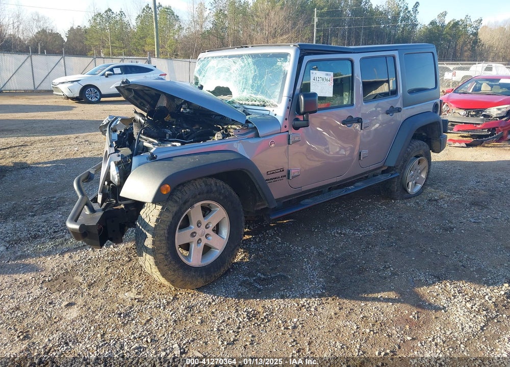 2016 JEEP WRANGLER UNLIMITED SPORT VIN: 1C4BJWDG9GL297715