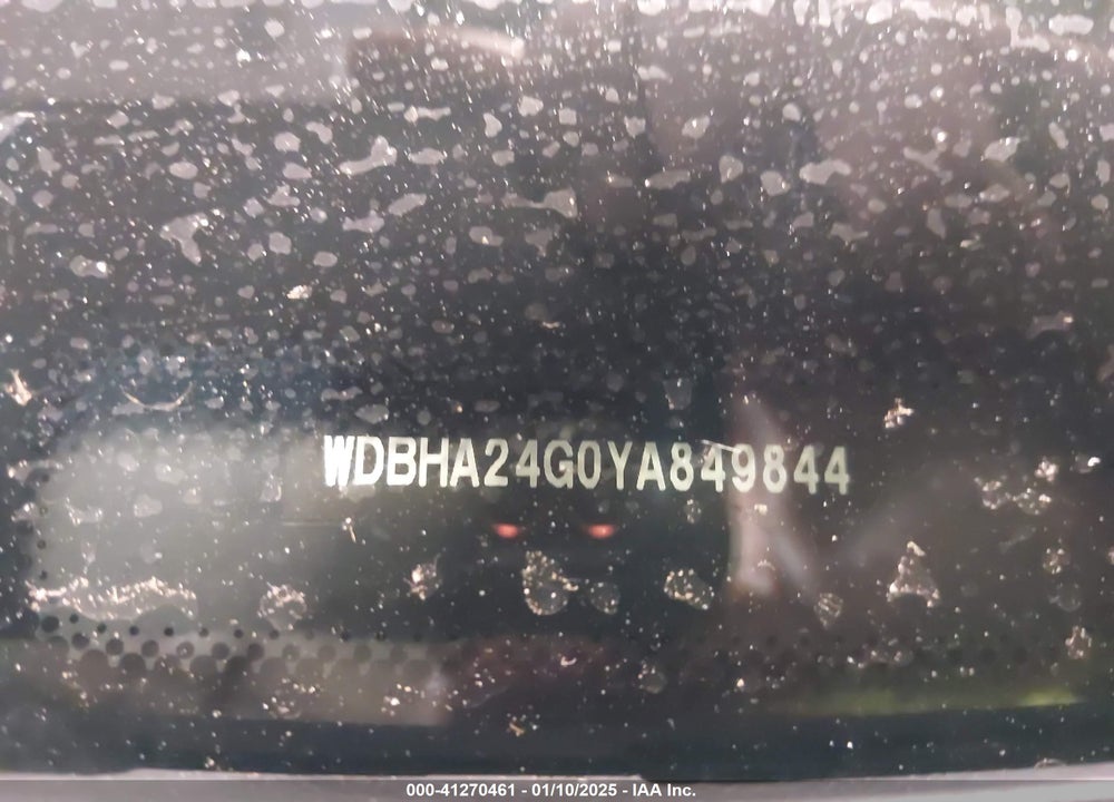 2000 MERCEDES-BENZ C-CLASS KOMPRESSOR VIN: WDBHA24G0YA849844