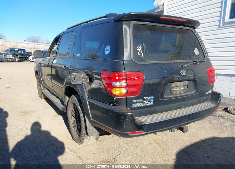 2003 TOYOTA SEQUOIA LIMITED V8 VIN: 5TDZT38AX3S186595