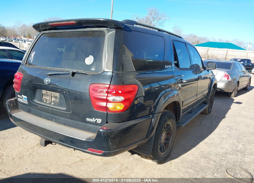 2003 TOYOTA SEQUOIA LIMITED V8 VIN: 5TDZT38AX3S186595