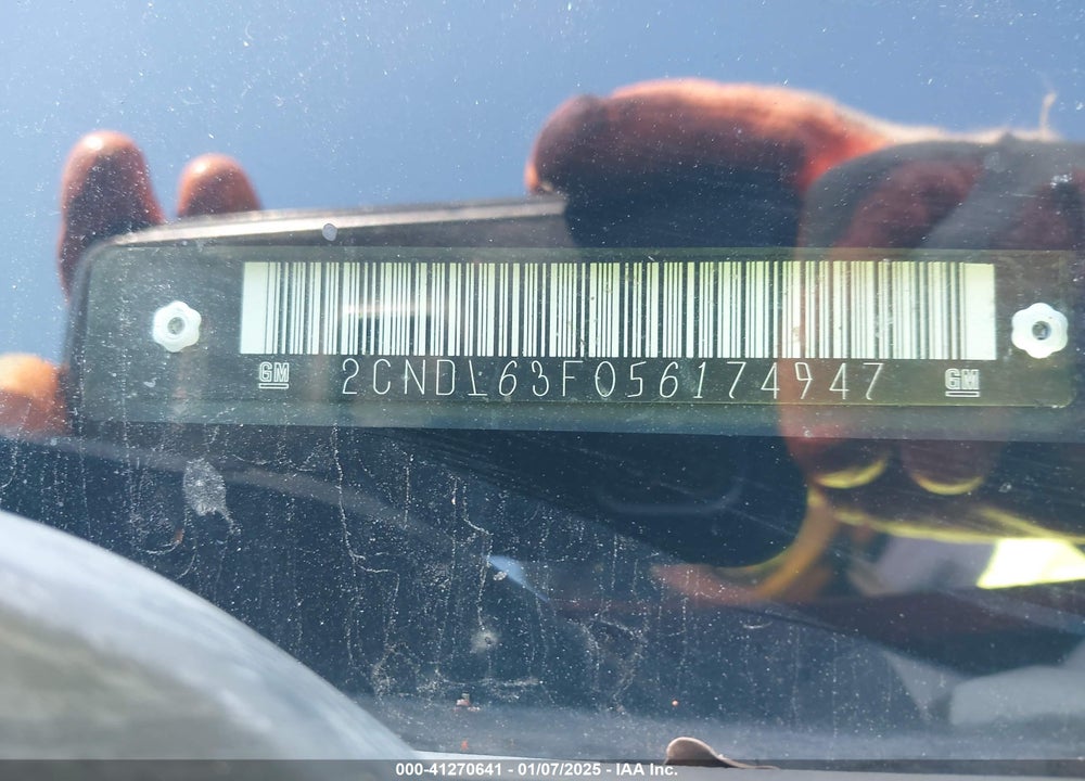 2005 CHEVROLET EQUINOX LT VIN: 2CNDL63F056174947