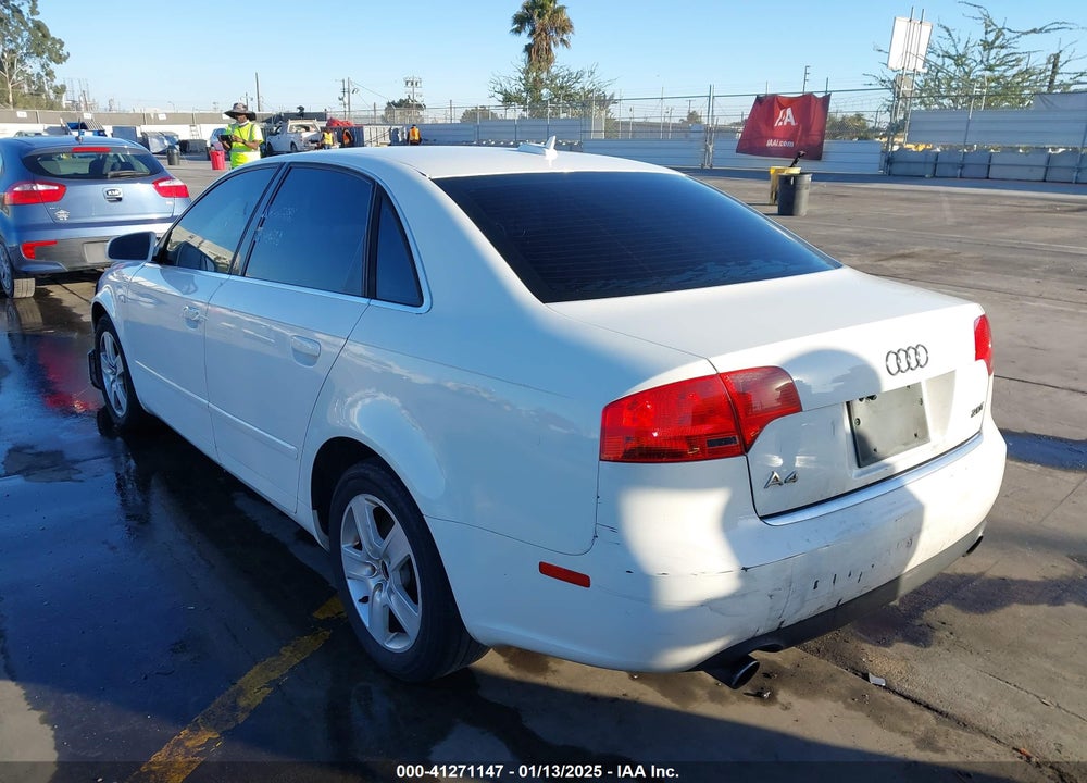 2006 AUDI A4 2.0T VIN: WAUAF78E76A134127