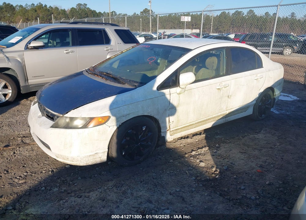 2008 HONDA CIVIC LX VIN: 1HGFA16598L009663
